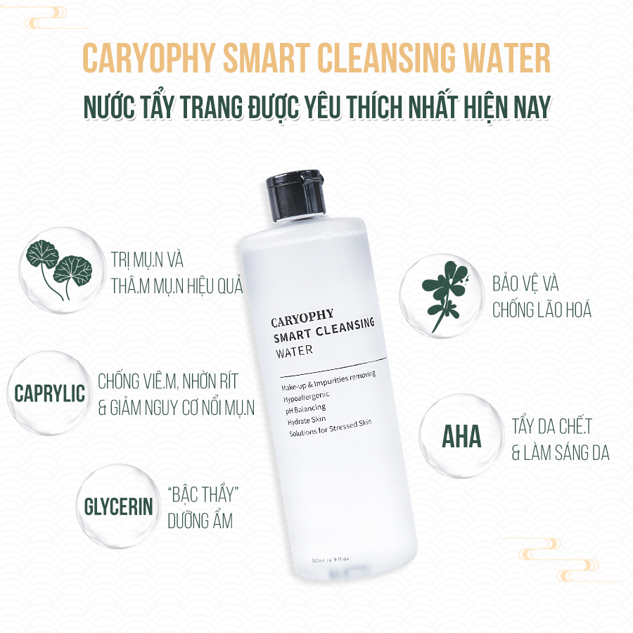 Nước tẩy trang Caryophy Smart Cleansing Water